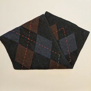 Vintage Retro Y2K 2001 GAP Wool Argyle Diamond Winter Cold Weather Neck Scarf